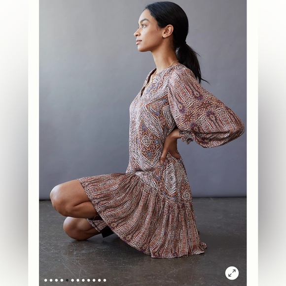 ⭐️NWOT Anthropologie Sabia Flounced Tunic Dress⭐️ - Picture 1 of 11